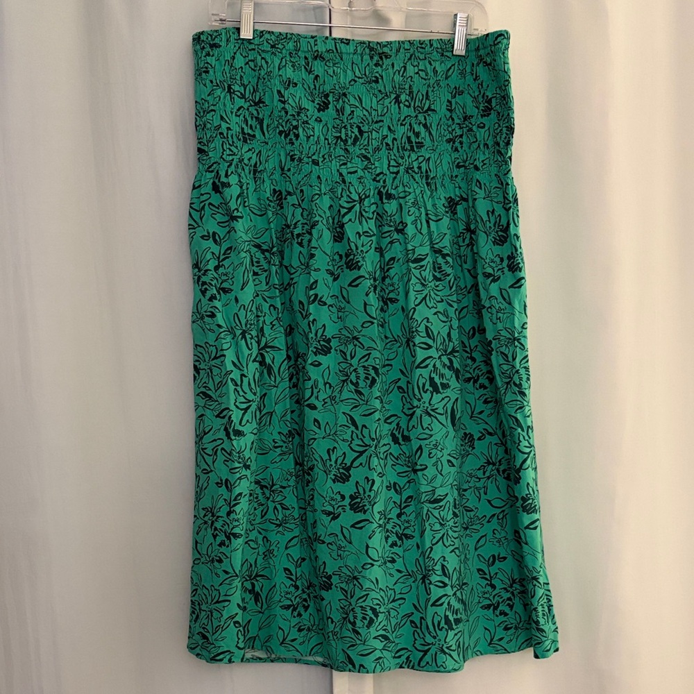 Isabel by Ingrid & Isabel Maternity Floral Green Midi Skirt, size‎ medium